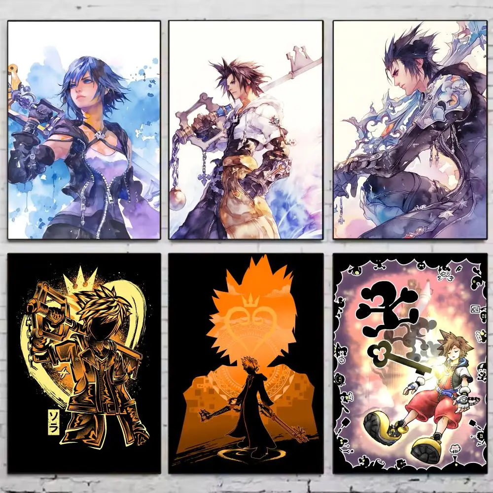 Game K-kingdom Hearts Poster Trendy Wall Art Aesthetic Room Decor Print Living Room Bedroom Home Decoration