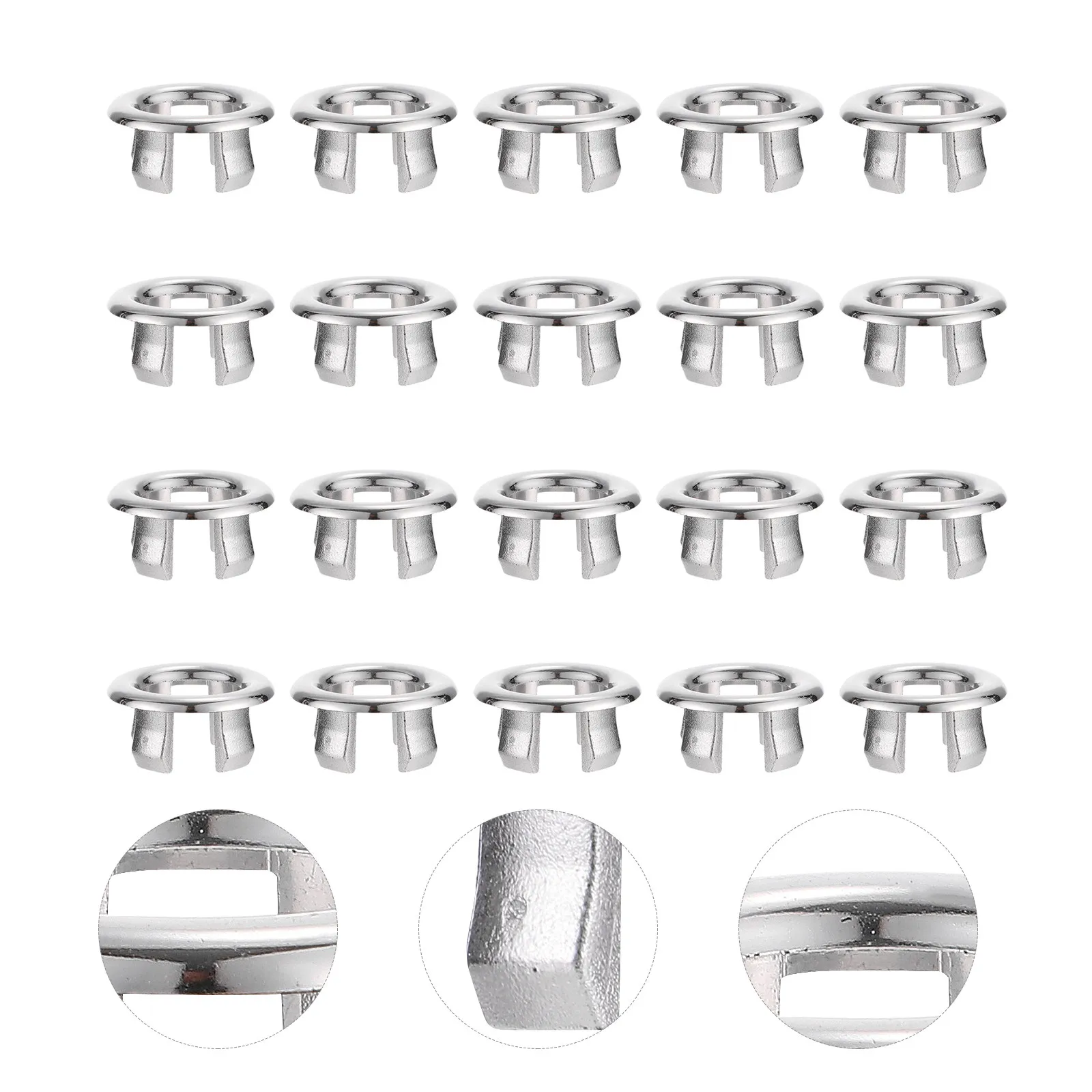 

30Pcs Sink Overflow Ring Decorative Cover for Bathroom Kitchen Basin Ceramic Wash Basin Hole Trim Cap Corrosion Resistant Glossy