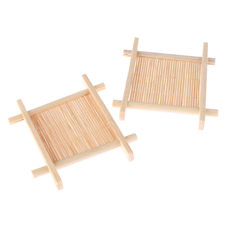 Soap Box Bamboo Wooden Dishes Bath Soap Holder Bamboo Case Tray Wooden Prevent Mildew Drain Box Bathroom Washroom Tools