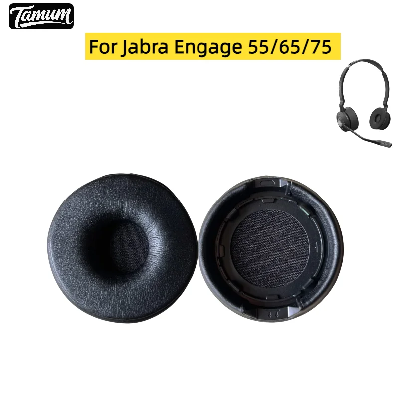 

For Jabra Engage 55/Engage 65/ 75 Stereo headphones Leather Ear Cover Earmuffs Ear Cushions Pad Replacement