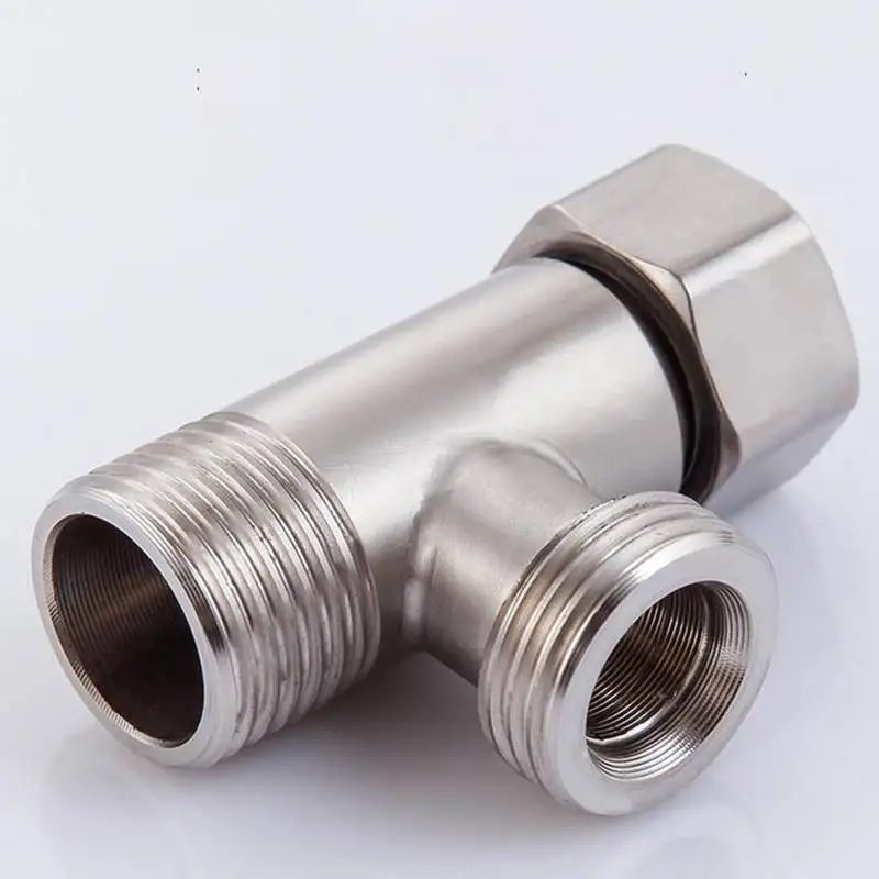 304 stainless steel three-way 4-inch DN15 diverter with one-way two outlets and external threaded connectors