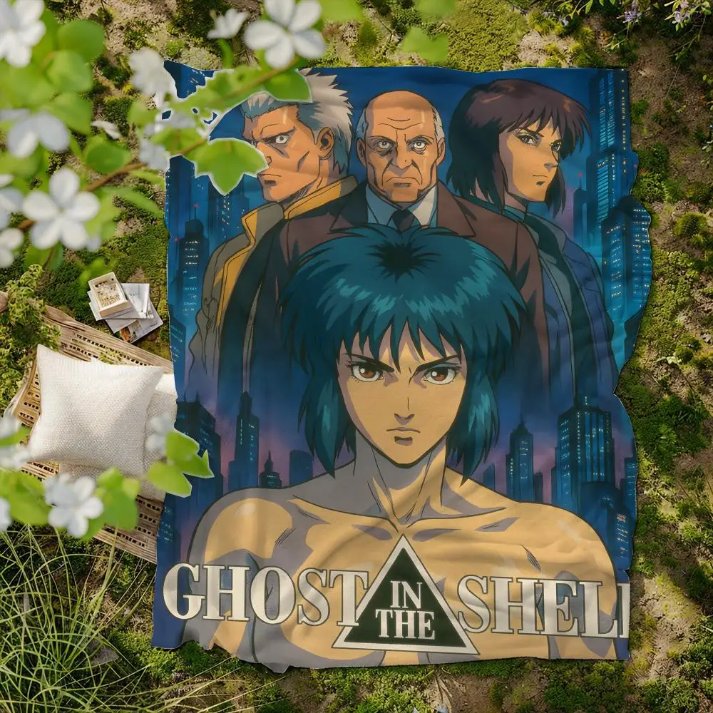 anime G-Ghost Shell Future Throw Soft Flannel Blanket for Bed Bedroom Sofa Picnic Throw Skin-friendly Breathable Gift Cover