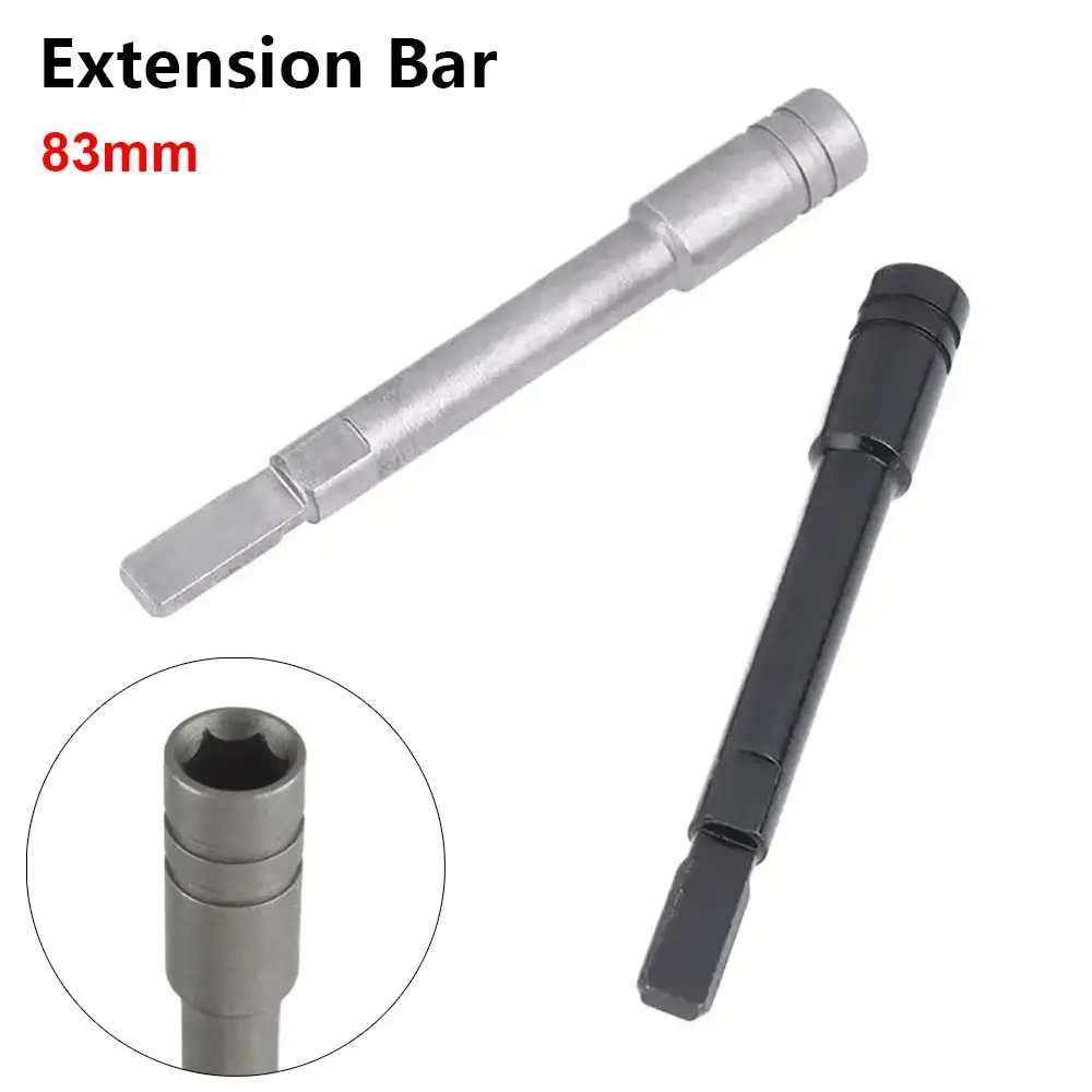 

1Pcs New 83mm Extension Bar with Round Handle 1/4" Hex Extension Rod Steel Bit Adapter Hardware Tool Parts
