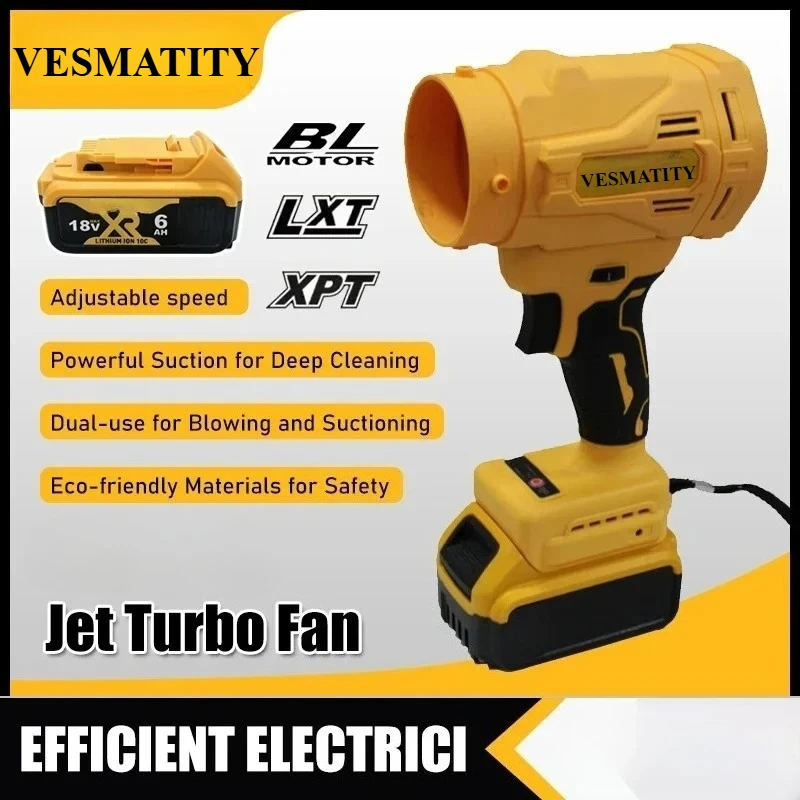 High Speed Electric Air Blower Jet Turbo Fan Violent Fan Cordless Air Duster Tool For Dewalt Battery