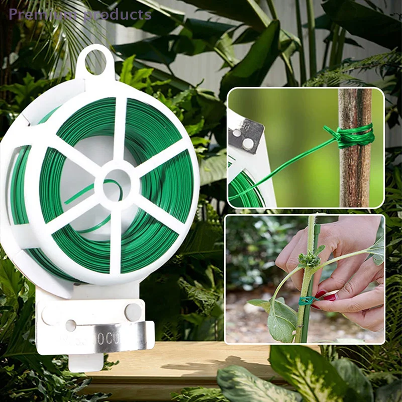 

100M Garden Flexible Binding Wire Plant Ties Iron Wires Support Fixed Climbing Plants Line Creeper Vegetable Stabilization Tie