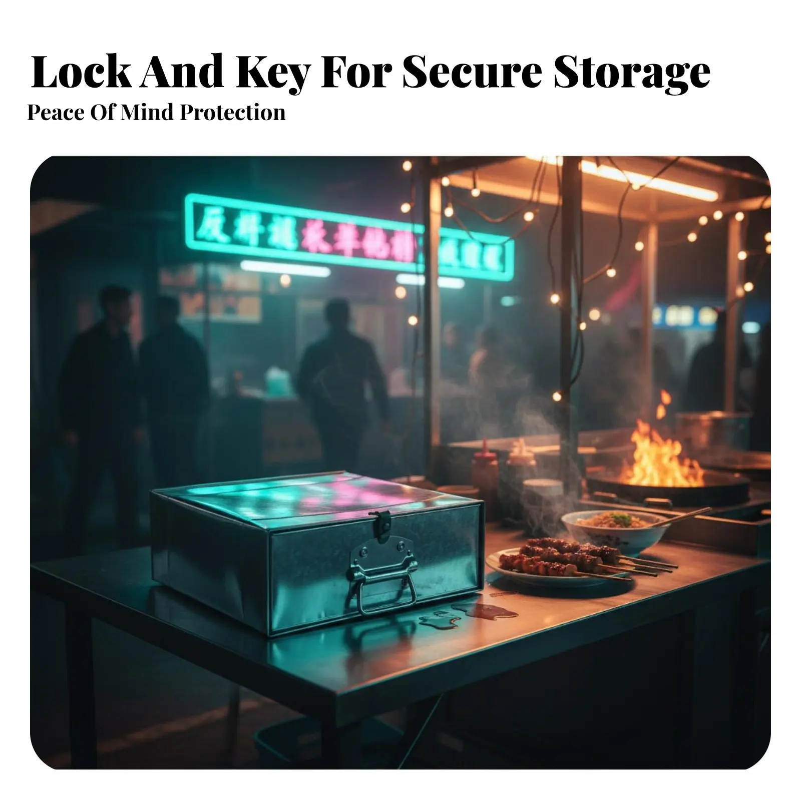 

Petty Cash Tin with Tray Secure Key Lock Money Box Multi-Compartment Design SturdyDuty Construction for Vendors, Market Stalls