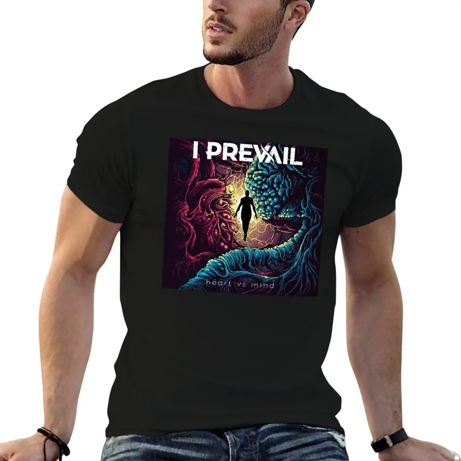 I PREVAIL - HEART VS MIND T-Shirt man t shirts cotton man t shirt heavy cotton graphic t shirts for man T-shirt
