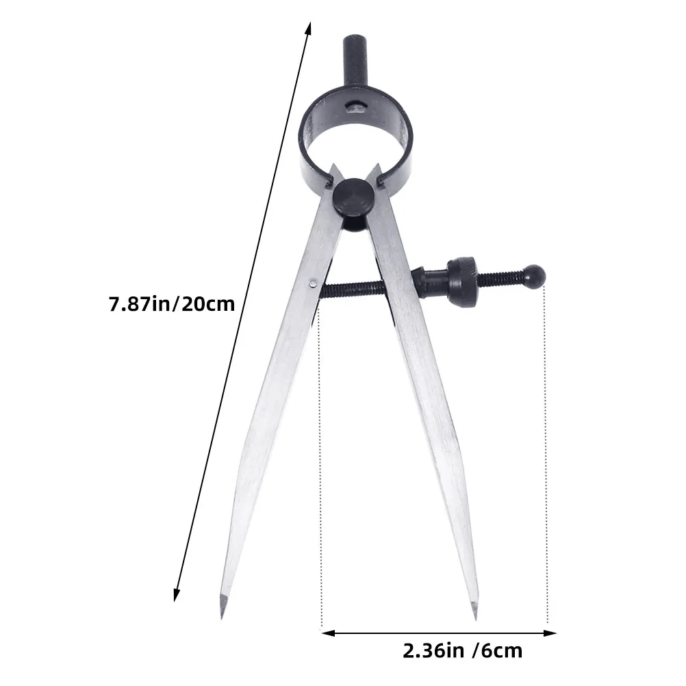 Spring Divider Compass Multi-Functional Spacing Gauge 150Mm Radius Carbon Steel Marking Gauge for Woodworking Drafting