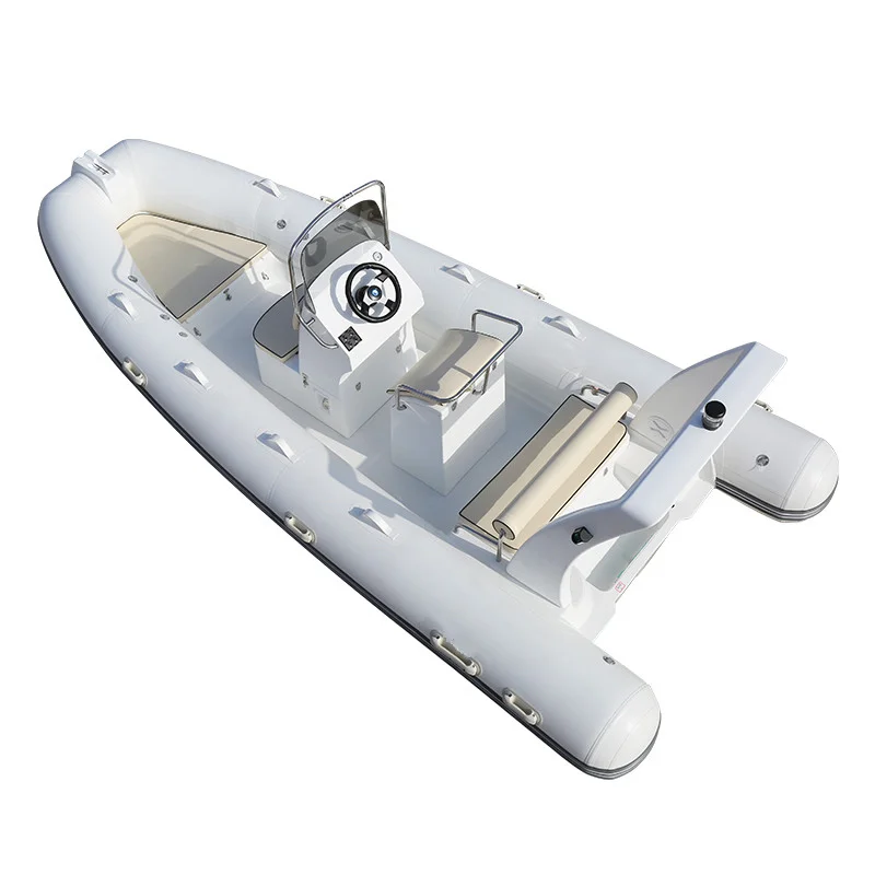 

17FT Deep V Hull Fiberglass Rib520 PVC Hypalon Inflatable Aluminium Rib Boat for Fishing