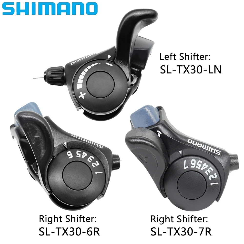 SHIMANO TOURNEY TX30 3x6 3x7 Speed Thumb Shifter SL-TX30-6R/7R Left Right Shift Lever for MTB Bike Original Bicycle Parts