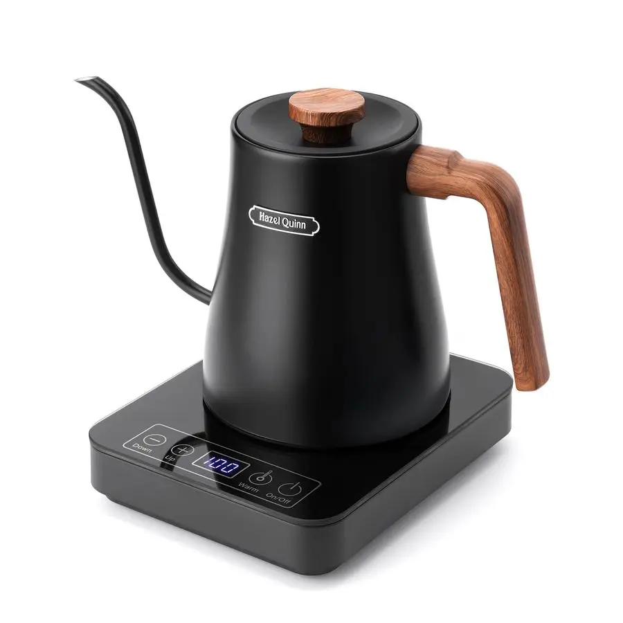 

Quinn Gooseneck Electric Kettle 0.8L 27oz, Precise Temperature Control, 4Hour Keep Warm, 1000W Fast Boil, 304 Stainless Steel I