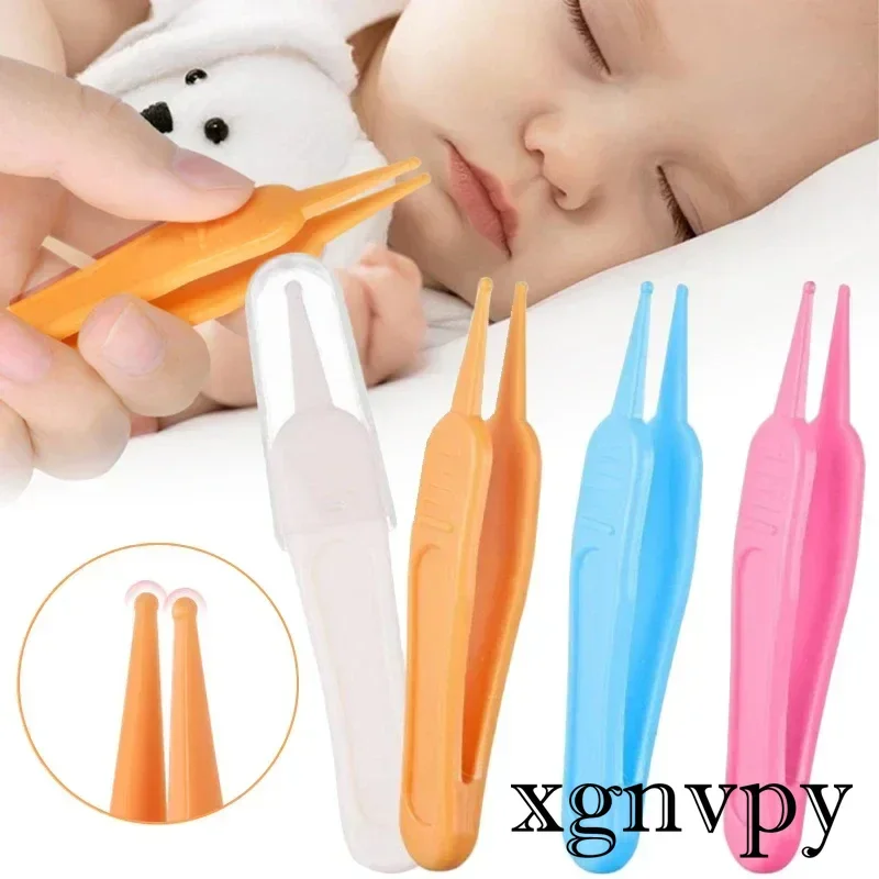 xgnvpy Baby Dig Booger Clip Infant Ear Nose Navel Clean Tool Kids Safety Tweezers Cleaning Forceps Toddler Nasal Cavity Care