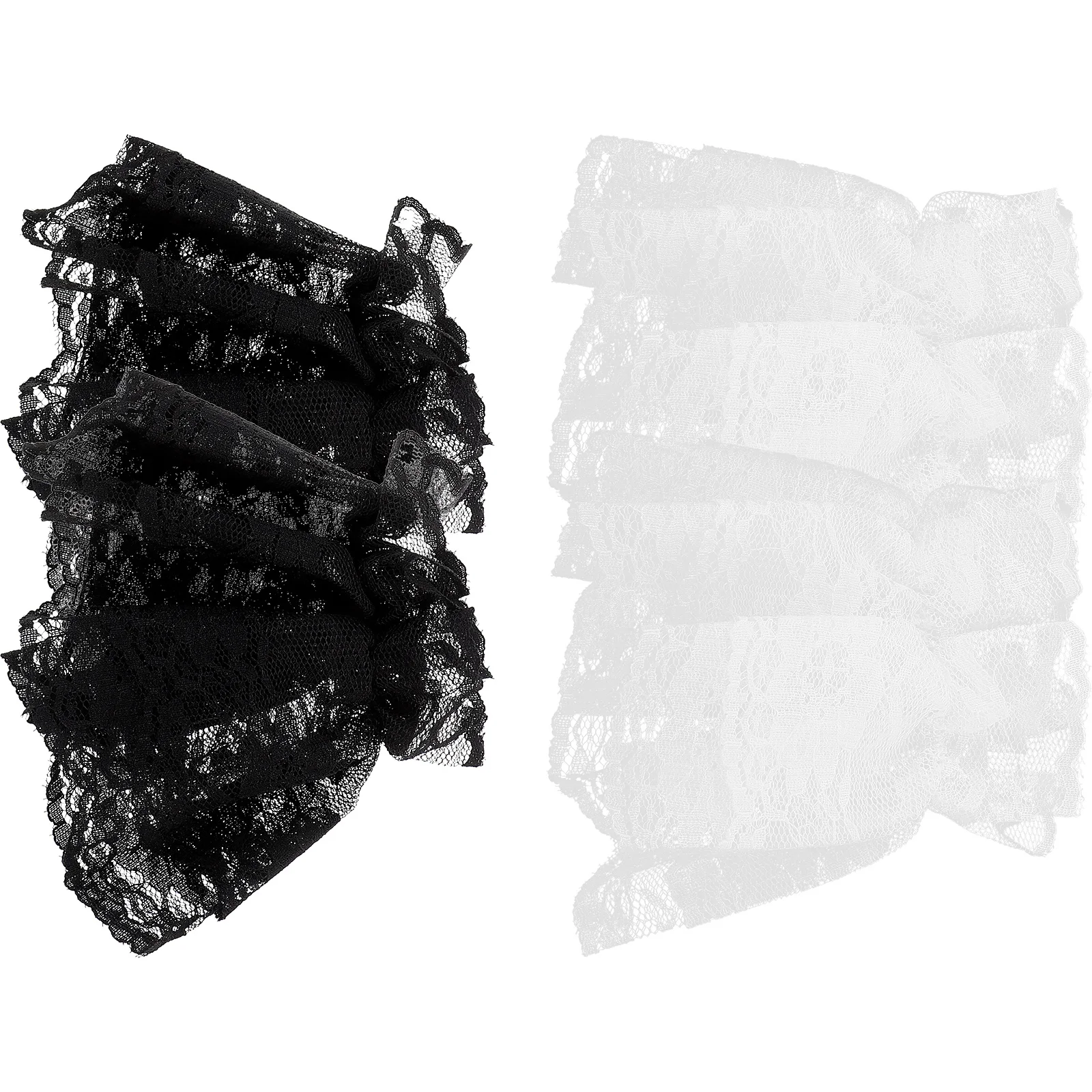 2 أزواج أسود أبيض قصير قفازات المعصم الدانتيل الحلو لوليتا اكسسوارات فستان سهرة أنيق عرض صور الزفاف الرسمي