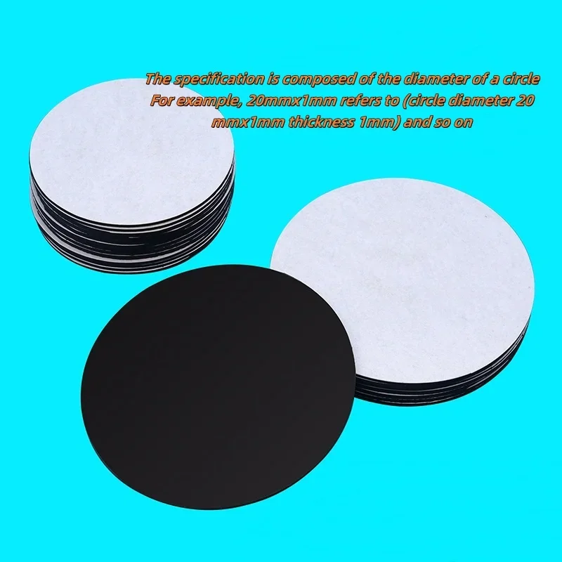 20-40mm Round Self-Adhesive Magnetic Sheets - Soft Fridge Magnets, DIY-Friendly Self-Stick Magnet Sheets
