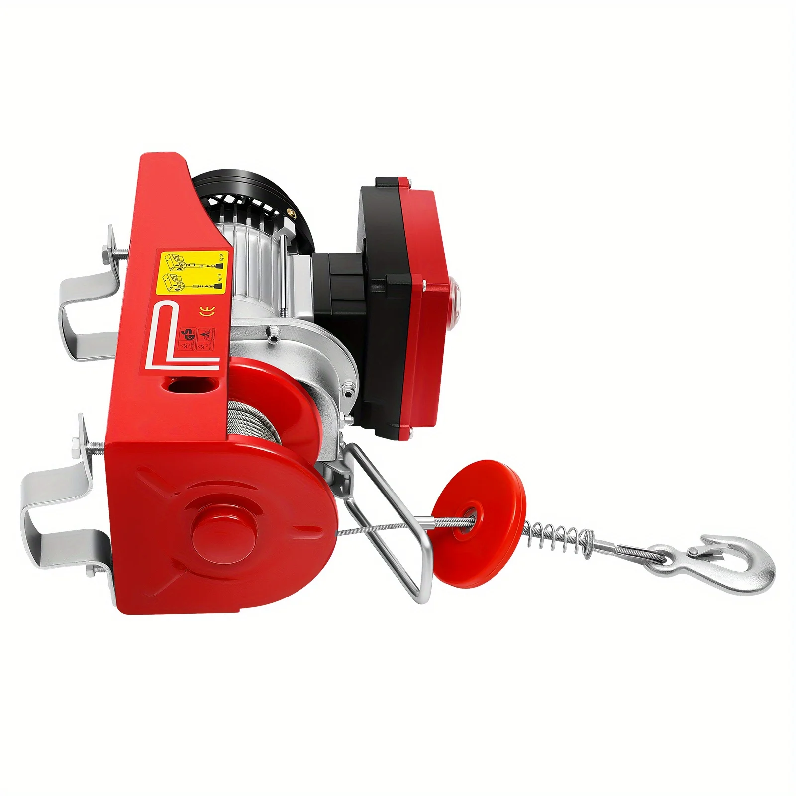 رافعة رفع لاسلكية 440 رطل (200 كجم) - نظام خطاف مزدوج بحبل بطول 12 مترًا |   الرفع العلوي للمصانع والمواقع