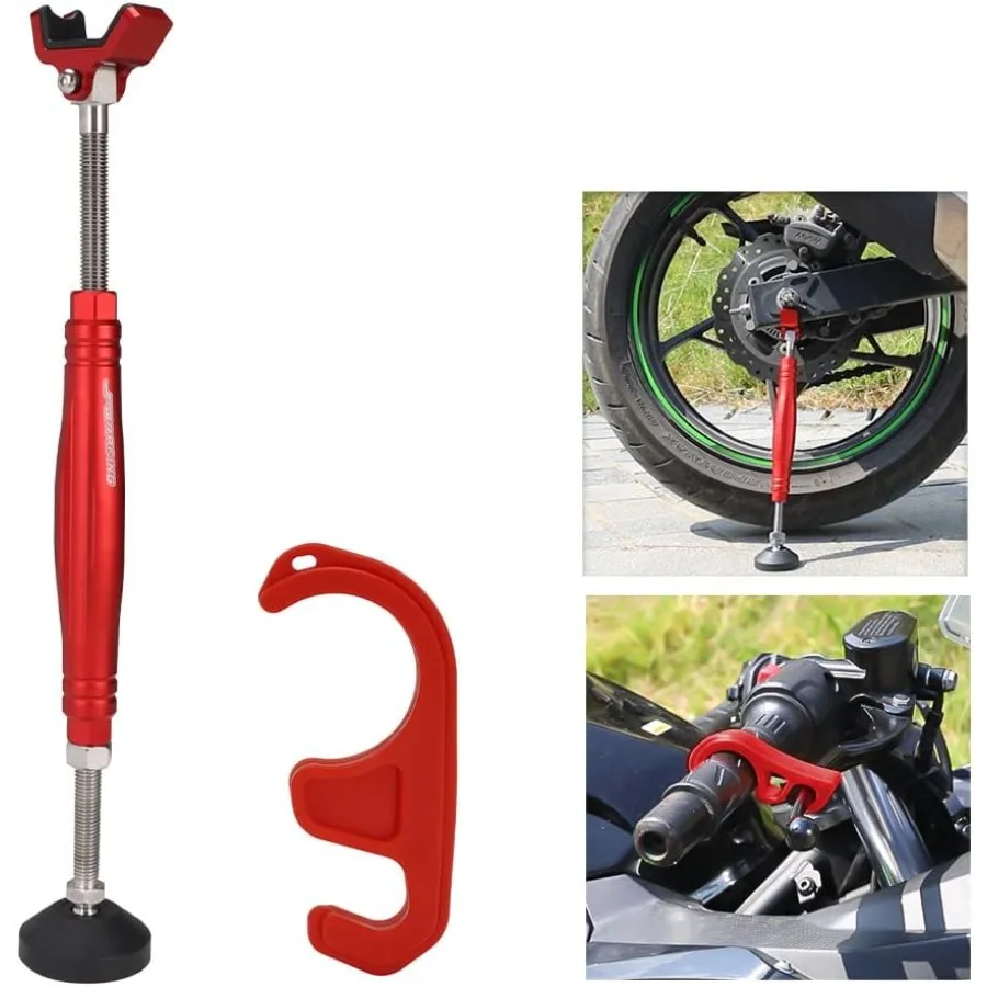 

Motorcycle Rear and Front Wheel Stand Lift Trail Stand Easy and Portable for Motorcycle Maintenance and Storage Sixth Generatio