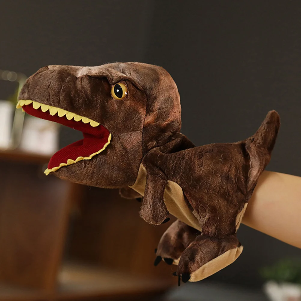 1pc Dinosaurus Handpop Zacht Wasbaar Kinderen Kinderen Storytelling Dierenpop Voor Interactief Spelen Educatief Cadeau
