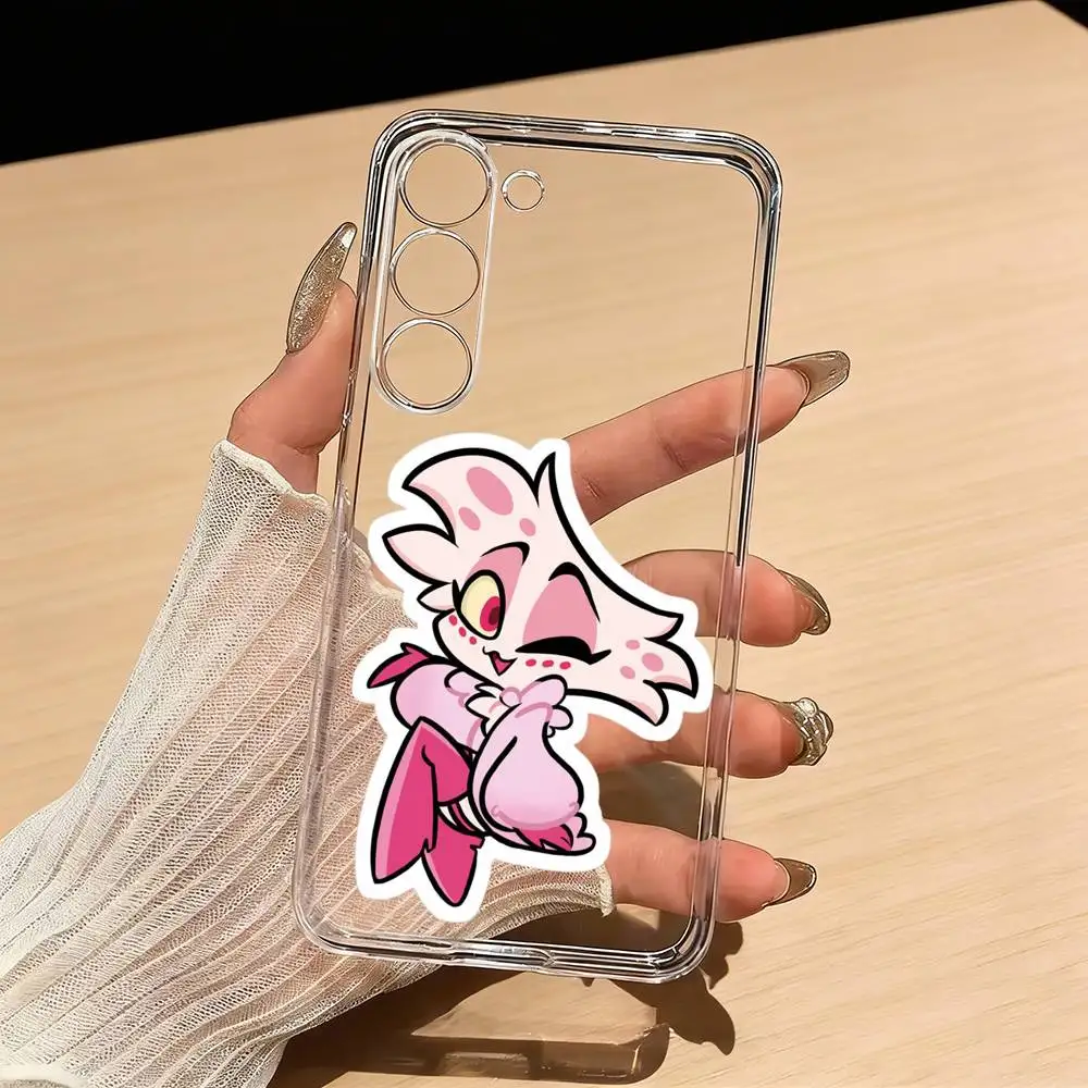 H-Hazbin H-Hotel Angel Dust Phone Case For Samsung S25,S24,S21,S22,S23,S30,Ultra,S20,Plus,Fe,Lite Transparent Cover