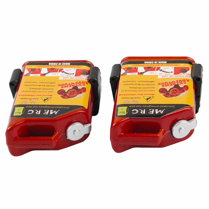 2 Pcs 1/10 Scale Rc Crawler Accessory Mini Fuel Tank For D90 Axial Wraith Scx10(Red)