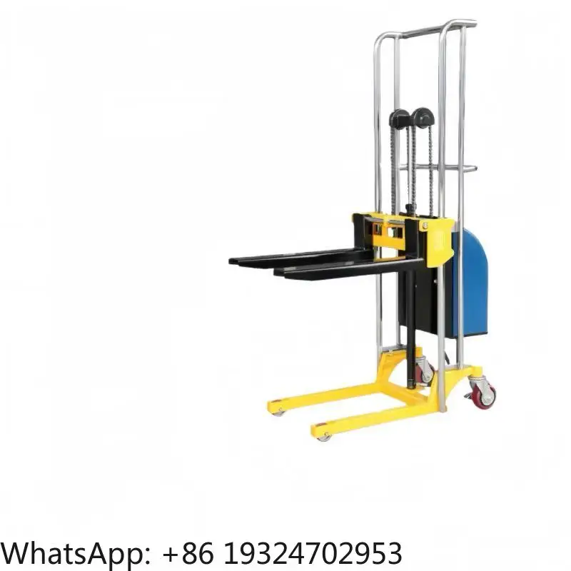 New Arrival Portable Manual Hydraulic Pallet Stacker Mini Electric Forklift Truck Lifter 2500LBS