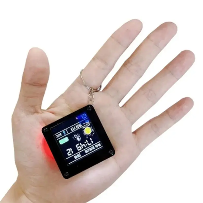HOT!A72T ESP32 C3 Portable Pendant Desktop Small Ornaments 1.44 Inch LCD Display Carry-On Mini TV Lvgl Spaceman St7735 SPI Scree