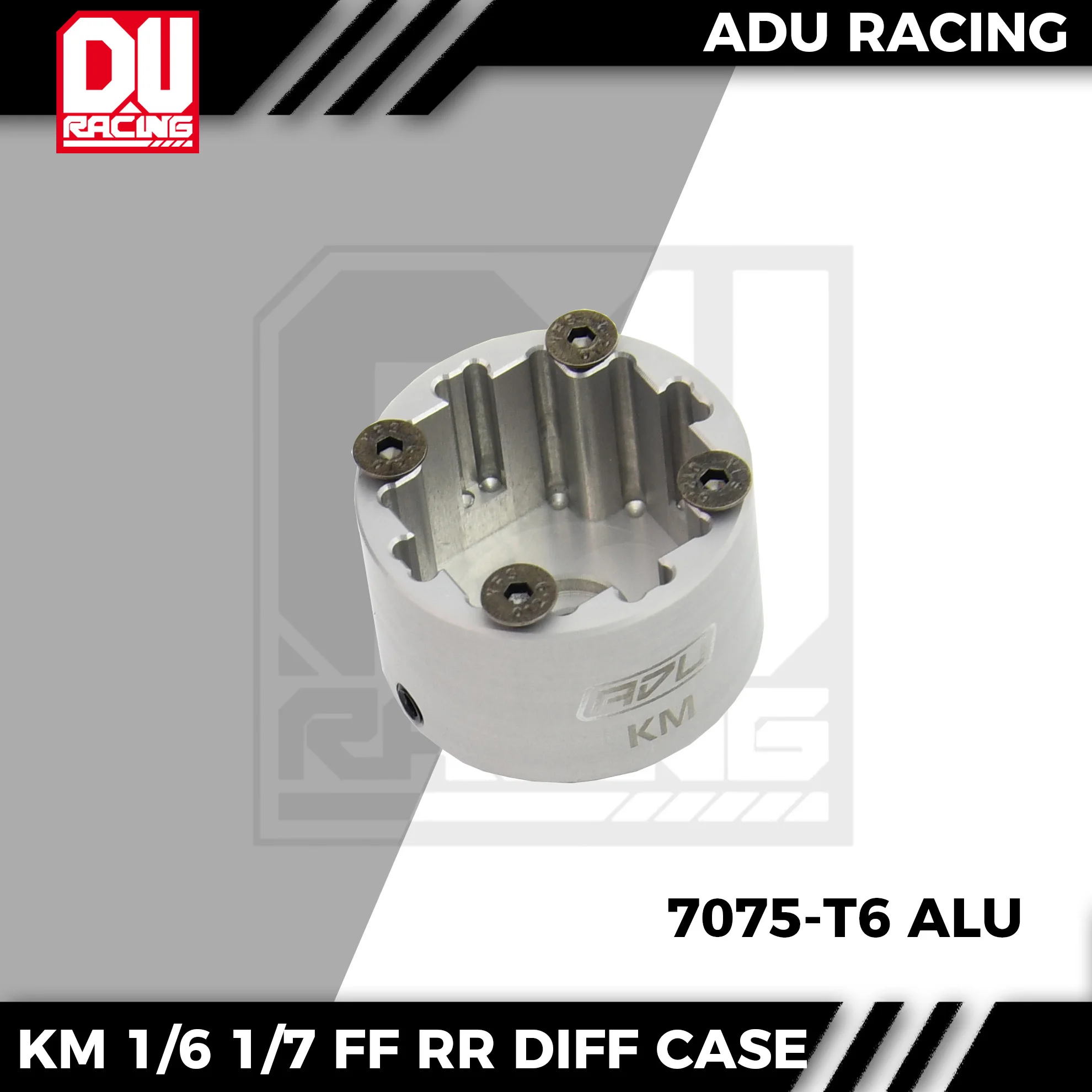 ADU RACING 7075-T6 ALU FRONT AND REAR Differential Housing Diff Case for KM 1/7 C3 RALLY PORSCHE 934
