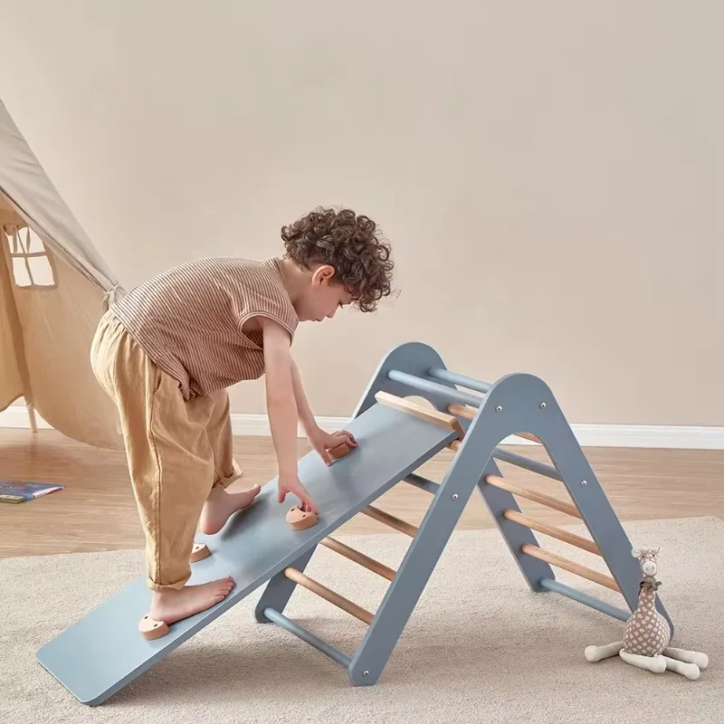 Kindergarten Children'S Mini Climbing Frame Kids Indoor Wooden Triangle