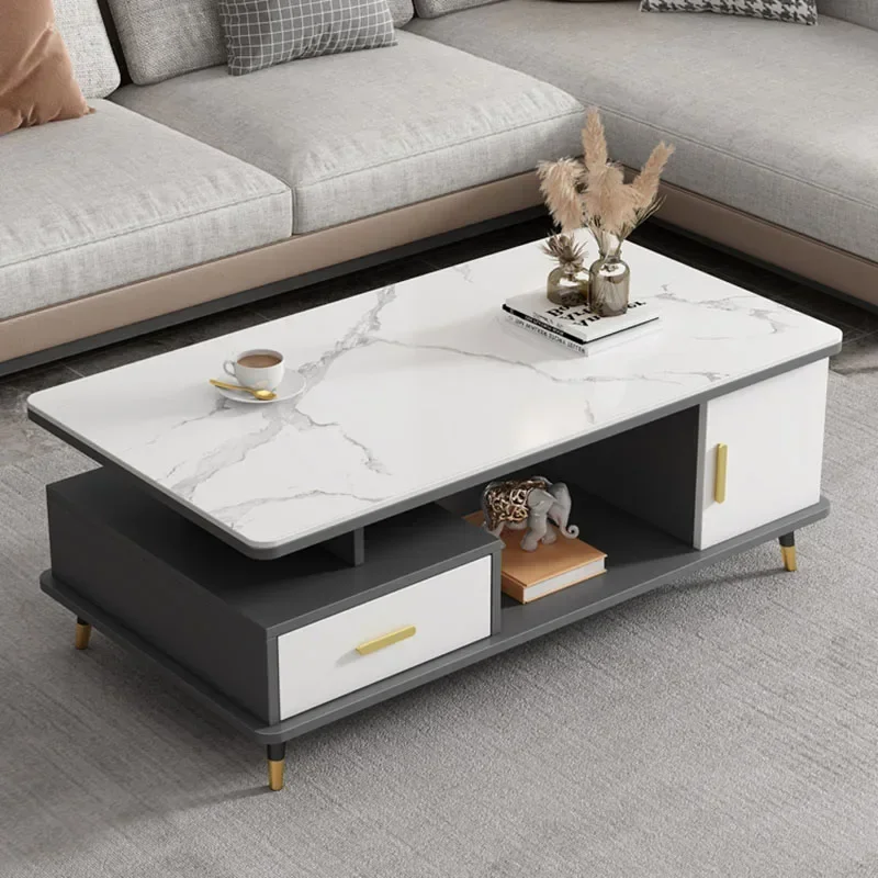 

Aesthetic Nordic Coffee Table Design Storage Center White Side Table Mesa Lateral Articulos Para El Hogar Living Room Furniture