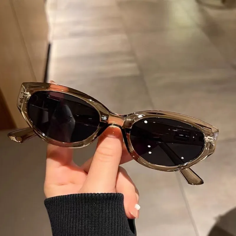 New Fashion Cat Eye Sunglasses Vintage Luxury Brand Designer Black Irregular Oval Ladies Sun Glasses Eyewear UV400 Gafas De Sol