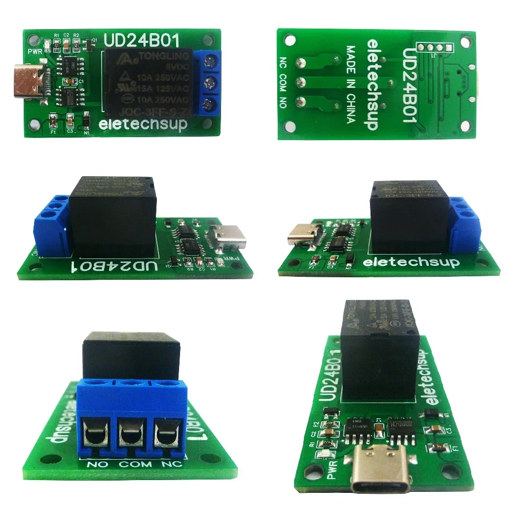 1CH UART Relay Module USB TTL232 Serial Control DC5V 12V 9600 Baud Rate Two-way Transmission for Smart Home Access Control