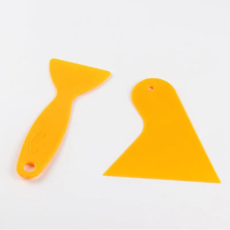【MO】Car Window Tinting Tools Yellow Squeegee Glass Window Film Headlight Film Triangular Squeegee