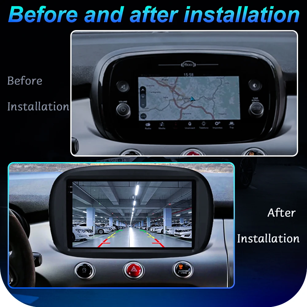 Android For FIAT 500X 2014 2015 2016 2017-2020 Car Radio Carplay Multimedia Player GPS Video Autoradio Navigation Head Unit DVD