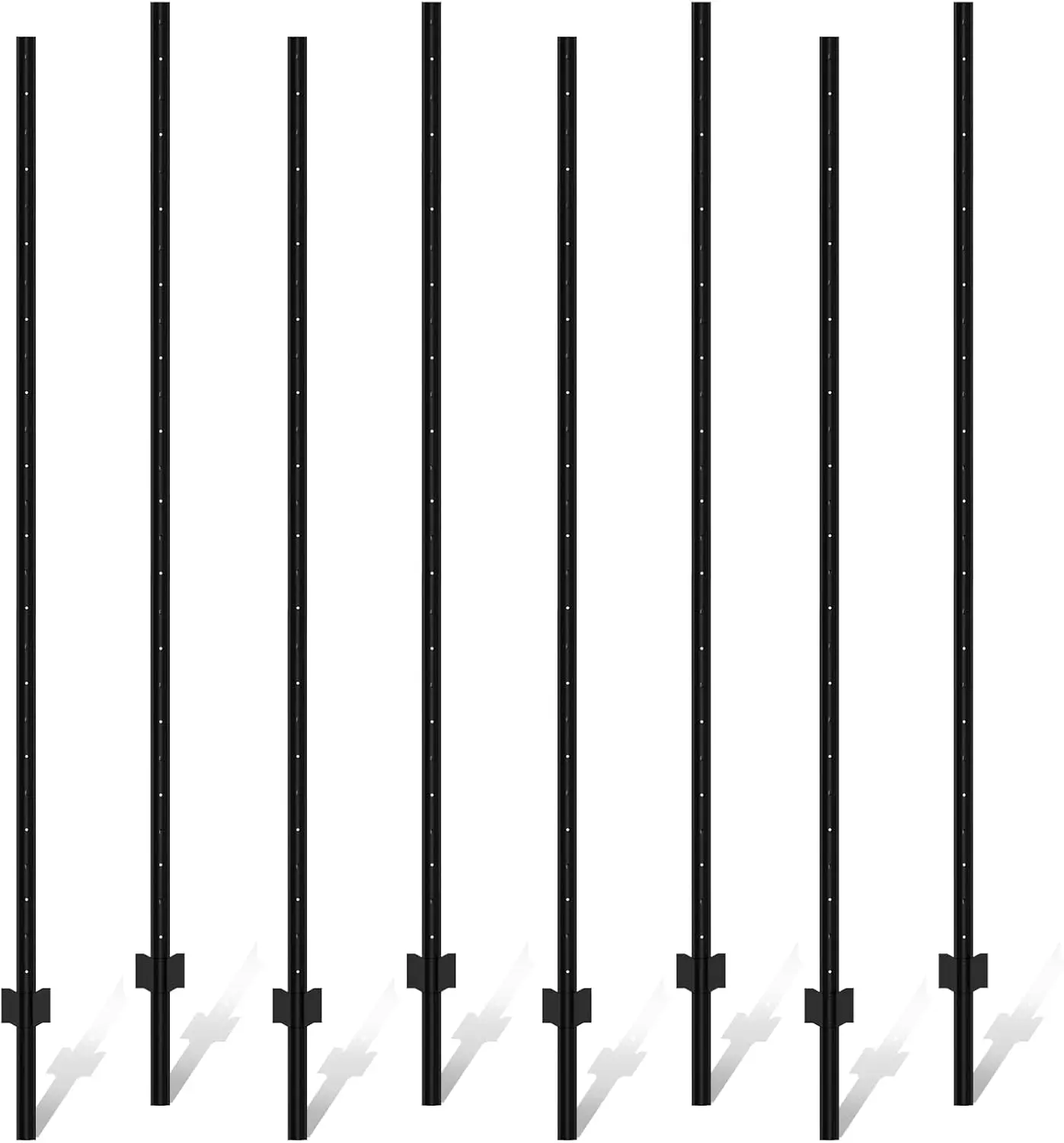 

Sturdy Metal Fence Posts, U-Shaped for Garden Yard and Outdoor Wire Fencing (7FT, 8-Pack)
