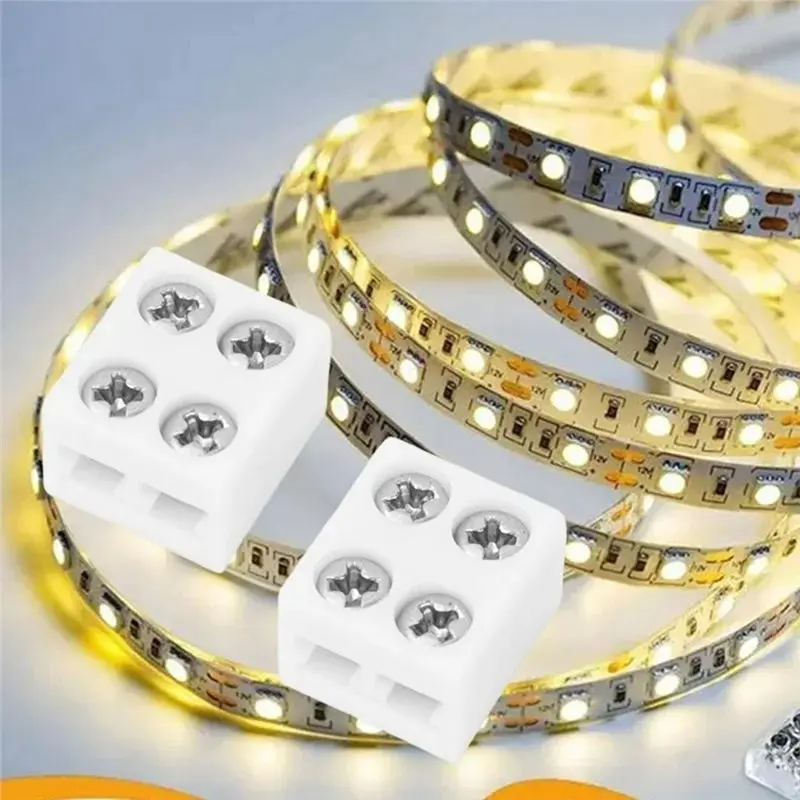 ABUG-Wire Quick Splice Plugs 2-Pin LED Strip Connectors 30PCS 8Mm For Tape And Ice String Lights