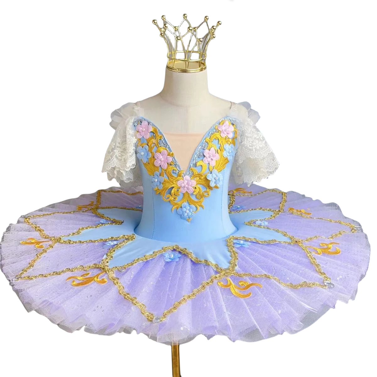 Flower Girls Ballet Tutu Skirt Dance Performance Clothing Professional Tutu Ballerina Ballet Leotard Dance Costume For Kids