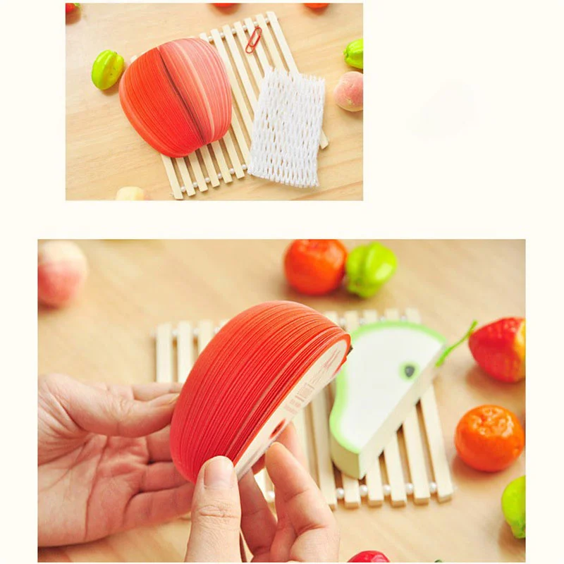 Apple Pear Sticky Notes Memo Pads Fruit Sticky Notes 100pcs