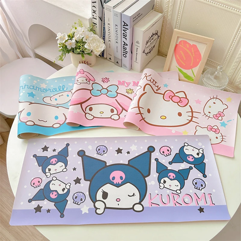 Kawaii Sanrio Household Meal Mats Hello Kitty Hangyodon Cartoon Utility Desktop Mat Cinnamoroll Kuromi Desktop Decorative Mat