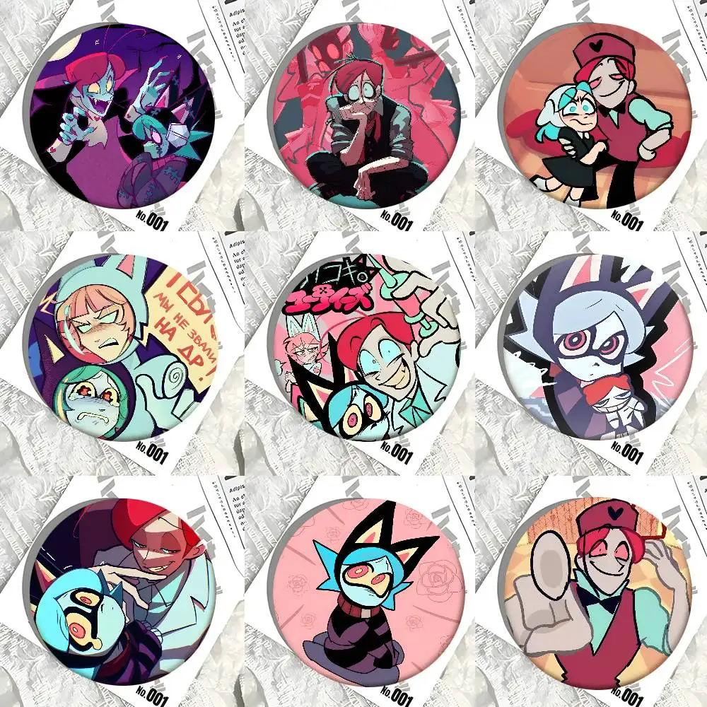 Game Psychocuties Series Rundes Abzeichen, kreative Brosche, Kleidung, Rucksack, Zubehör, Anstecknadel