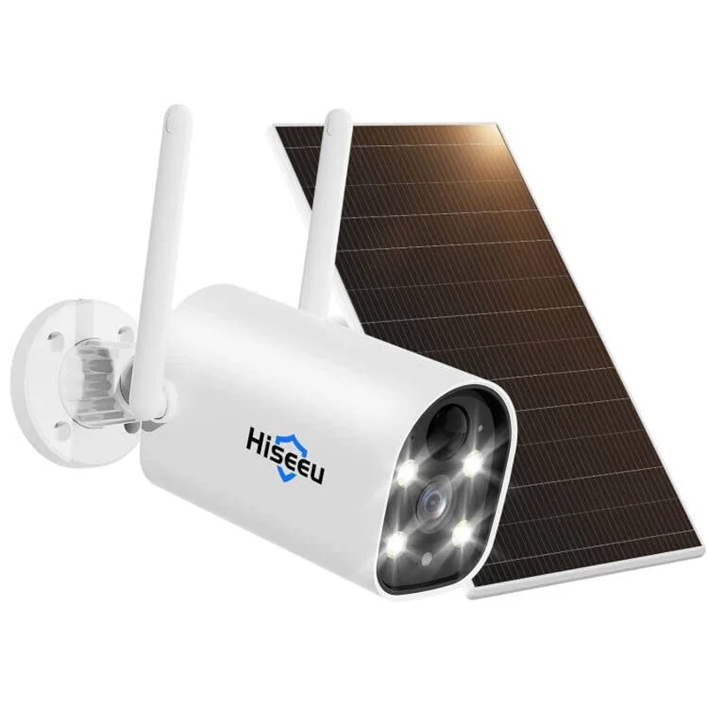 

Hiseeu C40 4MP Solar Battery Powered Security Camera 2.5K Rechargeable Outdoors WiFi Camera Color Night Vision Motion Detection