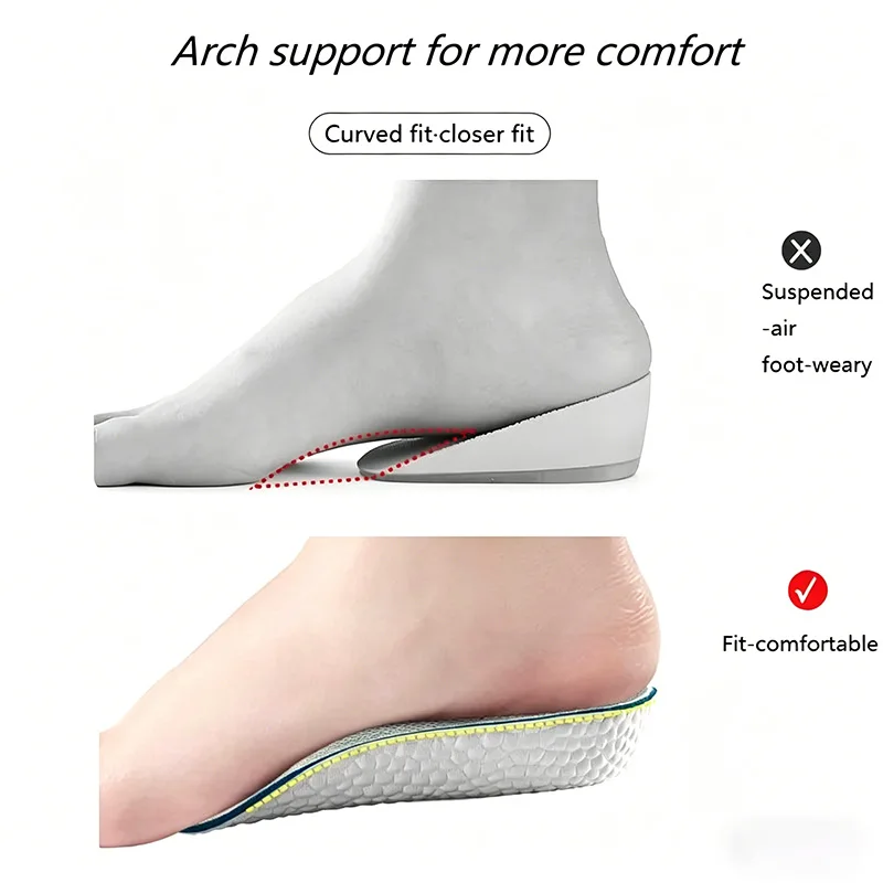 

Height Increase Insole Orthopedic Insoles for Man Insoles for Shoes Cushioning Insoles Sea Height Growing Sole XID05