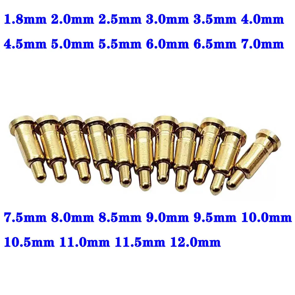 

7.5mm-12mm High Current Spring Loaded Pogo Pin Male Female Connector Power Heavy Current Battery Connector POGOPIN Header Charge