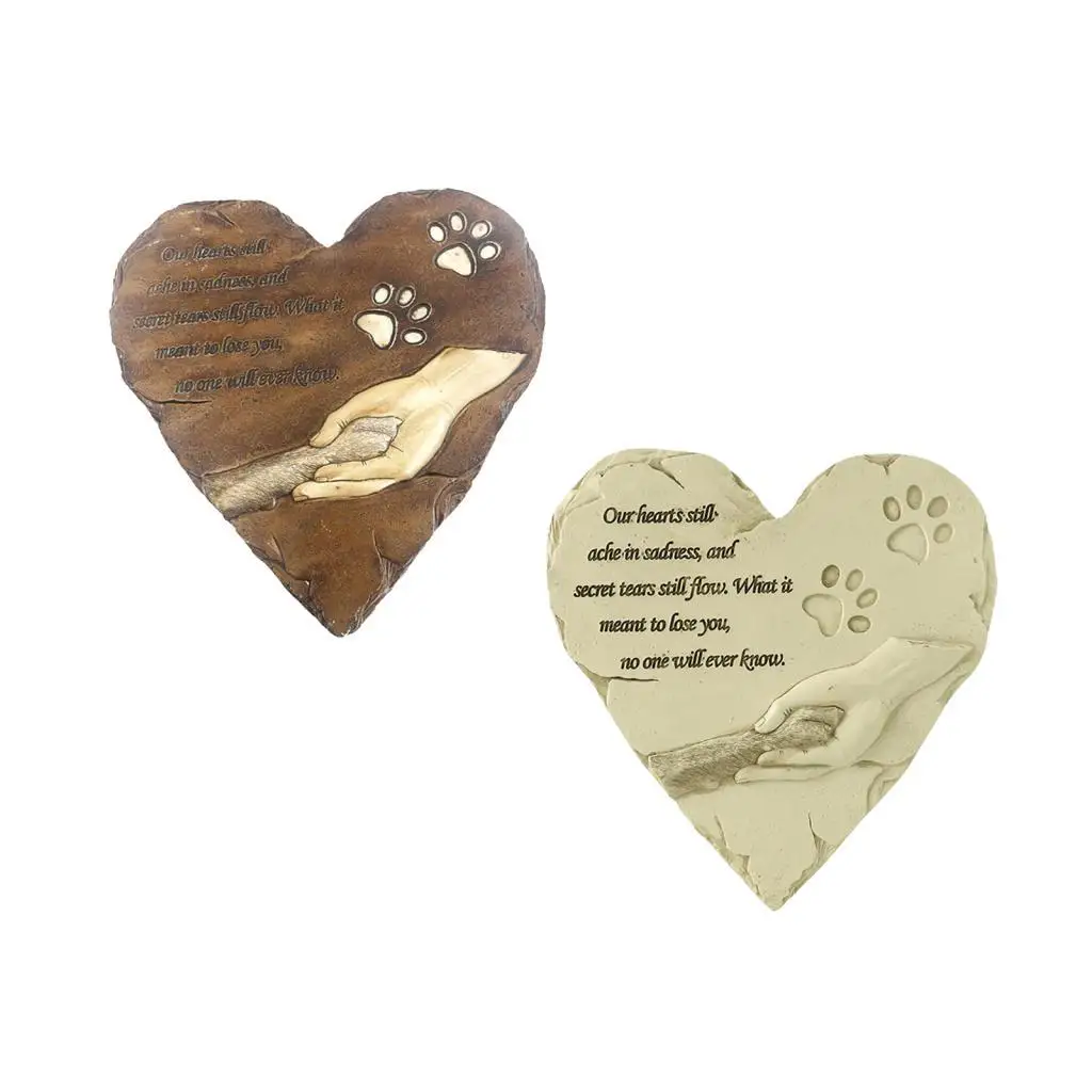 

Pet Memorial Stones for Dogs Decoration Loss of Pet Gift Paw Print Pet Grave