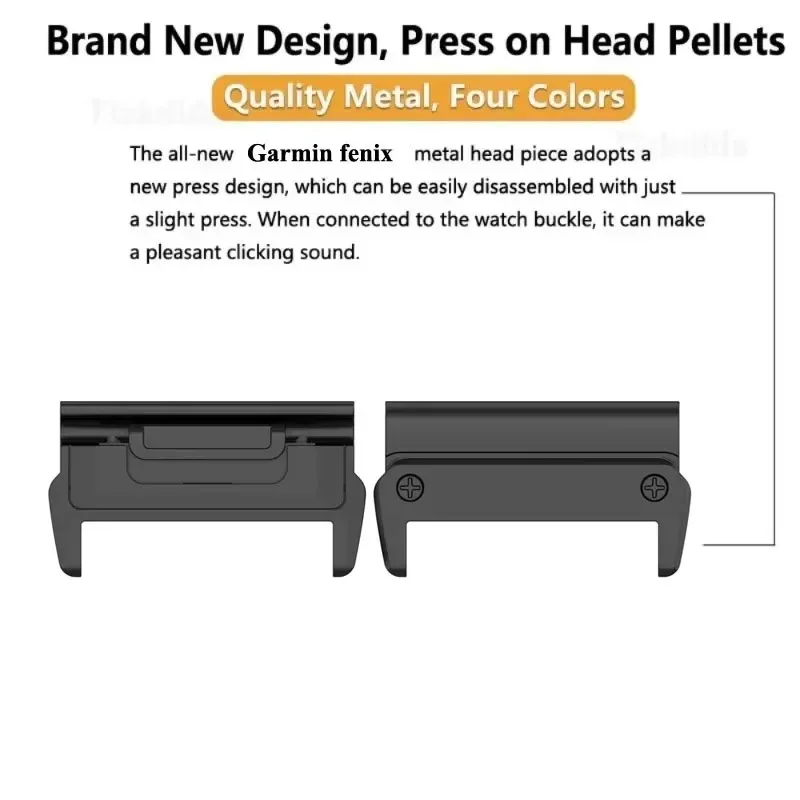 1pair Garmin Stainless Steel Adapterr for Garmin Fenix 8 7 Pro 7X 6 6X 5X 8X Plus Quickfit Connector for Garmin Strap Adapter