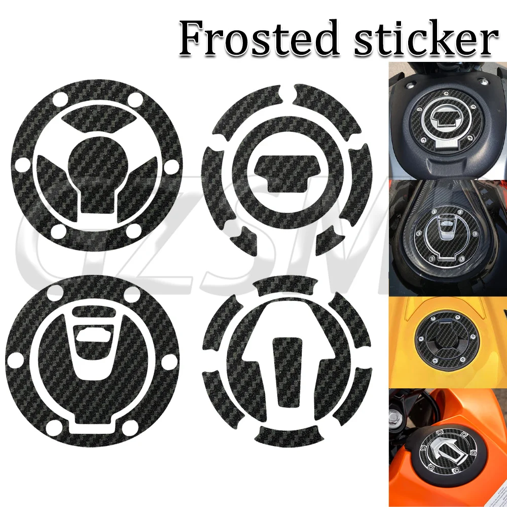 Fit For Triumph Trident 660 KTM 890 1290 Super Duke YZF R1 R6 FZ1S Carbon Fiber Pattern Fuel Tank Pad Cap Protector Sticker