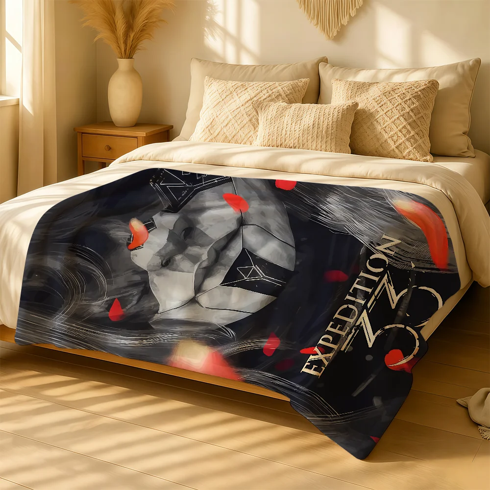Game Clair Obscur Expedition 33 Blanket For Soft Warm Knee For Bedroom Living Room Bed Sofa Camping Picnic Office Gift