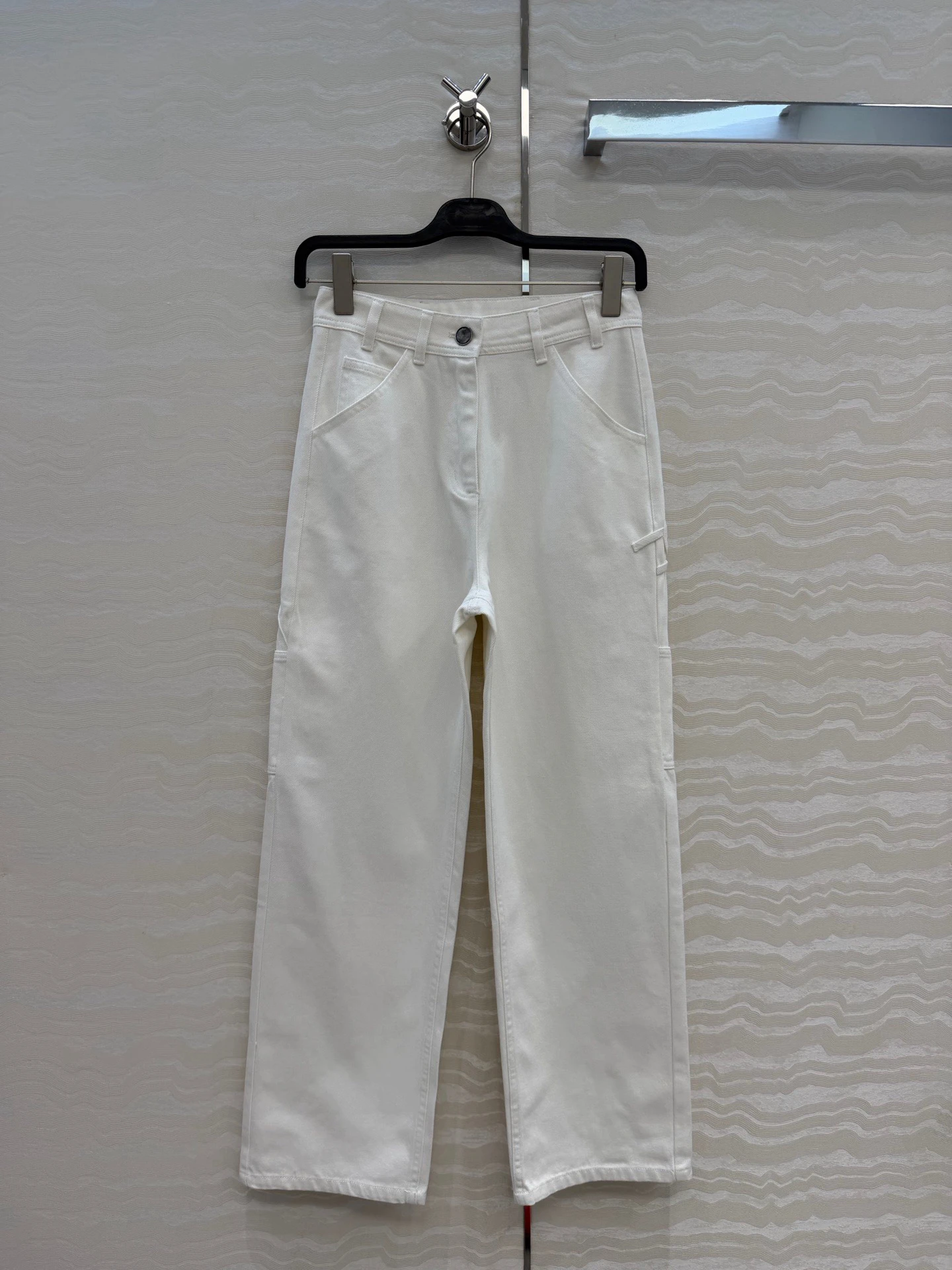 

Повседневные хлопковые джинсы с высокой талией и прямыми штанинами для женщин: комфортные, свободного кроя, стройнящие, длинные брюки для весеннего образа и отдыха