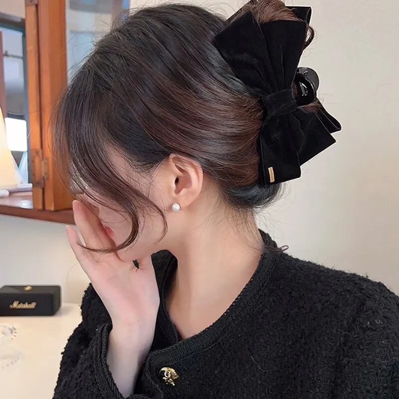 Large Bow Hair Claw Nonslip Hair Jaw Strong Hold Clamps Fashion Hair Accessories for Women and Girls - Detail 1