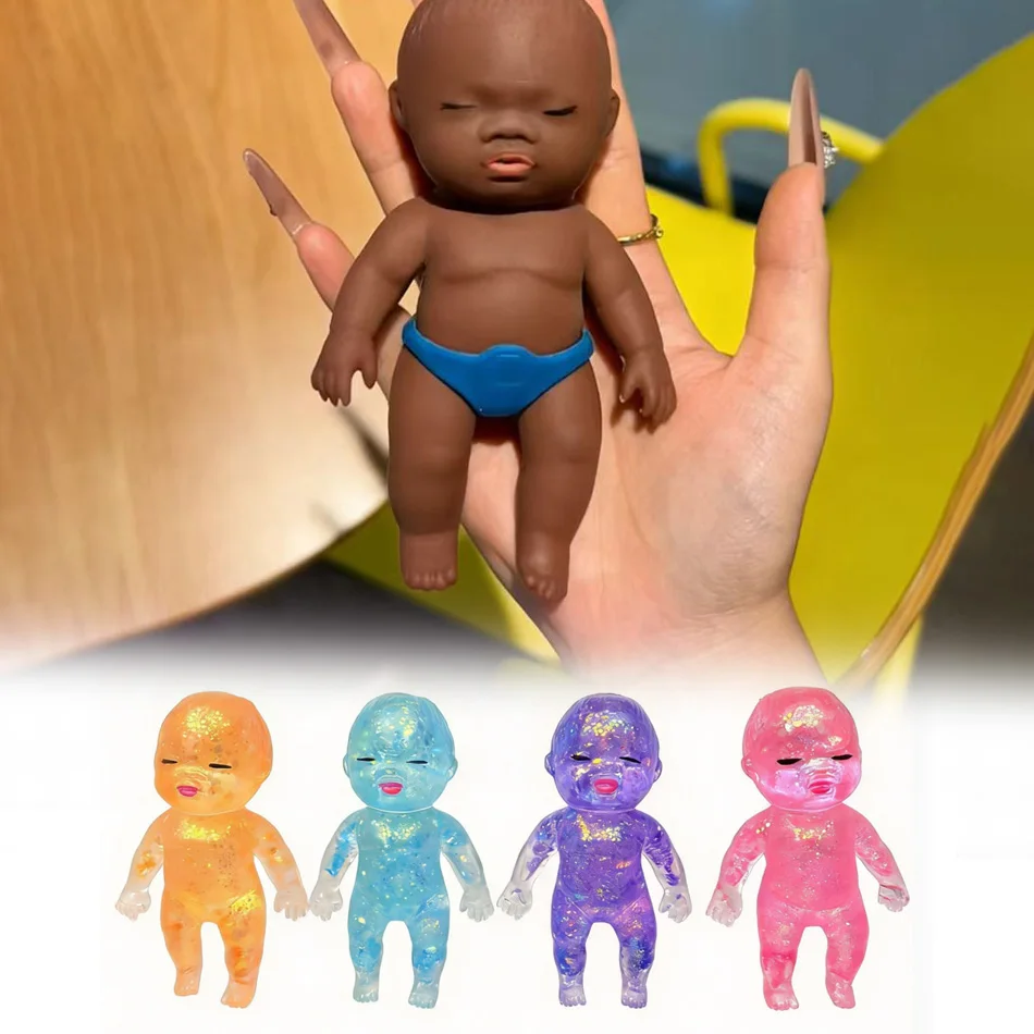 Juguete de malta suave Natasha para bebés, lindo juguete elástico de subida lenta para aliviar el estrés, regalo ideal para adultos para aliviar la ansiedad