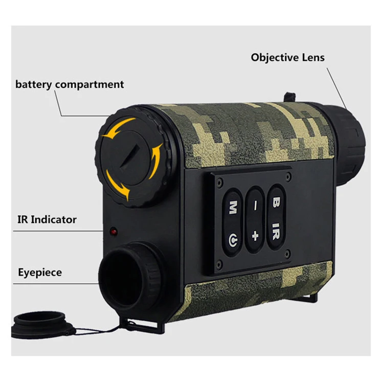 6X Optics Zoom 200 Meters Darkness IR Digital Night Vision Device 500m Laser Range Finder 6x32 Golf Measurement Rangefinder
