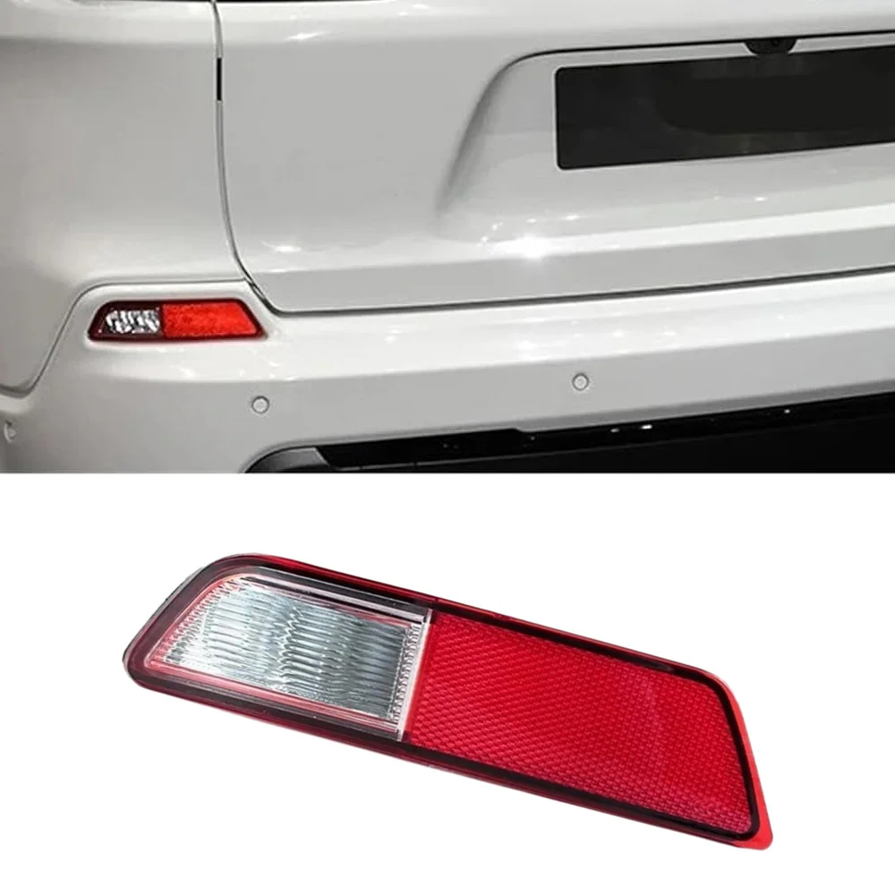 Car Rear Bumper Red/White Light For Jeep Cherokee (KL) 2019 2020 2021 2022 Rear Bumper Reflector Light 68275957AC 68275956AC